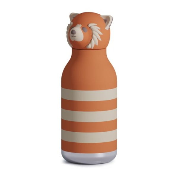 BESTIE-HOLIDAY-FLASCHE - Red Panda | mit Silikon Trinkhalm und Reinigungsbürste